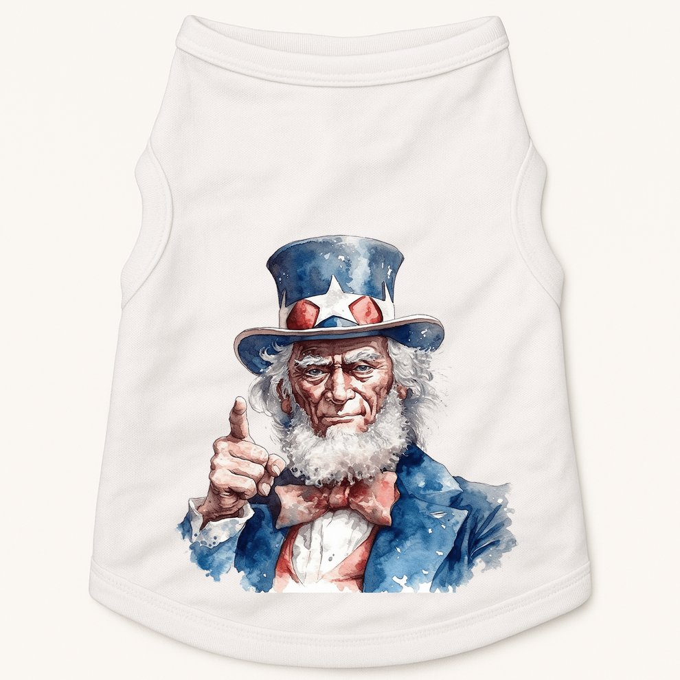 Uncle Sam I Want You Independence Day Doggie Tank