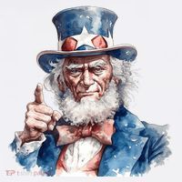Uncle Sam I Want You Independence Day Sustainable Bucket Hat