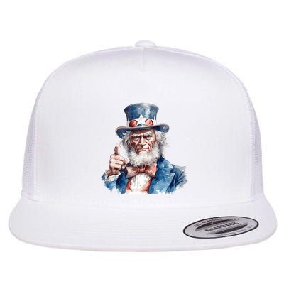 Uncle Sam I Want You Independence Day Flatbill Hat