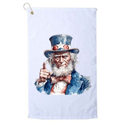 Uncle Sam I Want You Independence Day Golf Towel