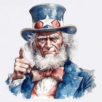 Uncle Sam I Want You Independence Day Wool Snapback Cap