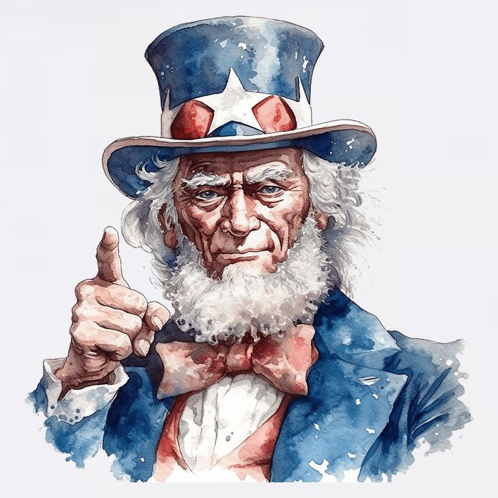 Uncle Sam I Want You Independence Day Wool Snapback Cap