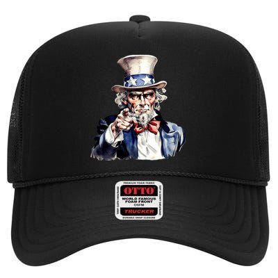 Uncle Sam I Want You High Crown Mesh Back Trucker Hat