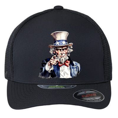 Uncle Sam I Want You Flexfit Unipanel Trucker Cap