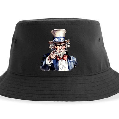 Uncle Sam I Want You Sustainable Bucket Hat