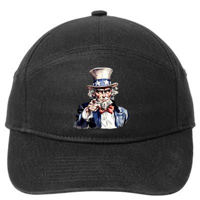 Uncle Sam I Want You 7-Panel Snapback Hat