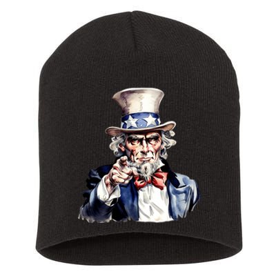 Uncle Sam I Want You Short Acrylic Beanie