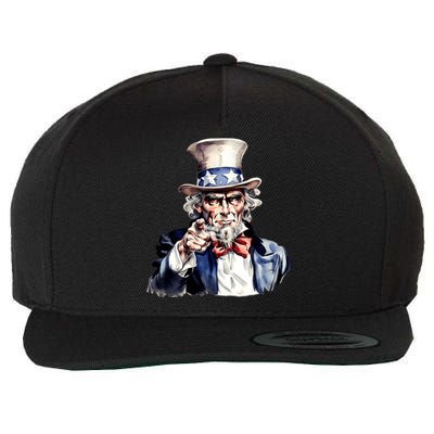 Uncle Sam I Want You Wool Snapback Cap