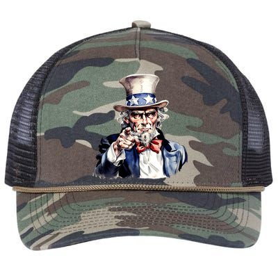 Uncle Sam I Want You Retro Rope Trucker Hat Cap