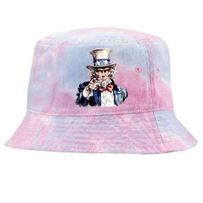 Uncle Sam I Want You Tie-Dyed Bucket Hat