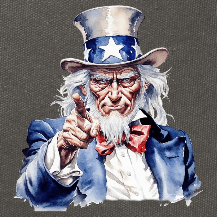 Uncle Sam I Want You | Uncle Sam Day Cotton Canvas Backpack