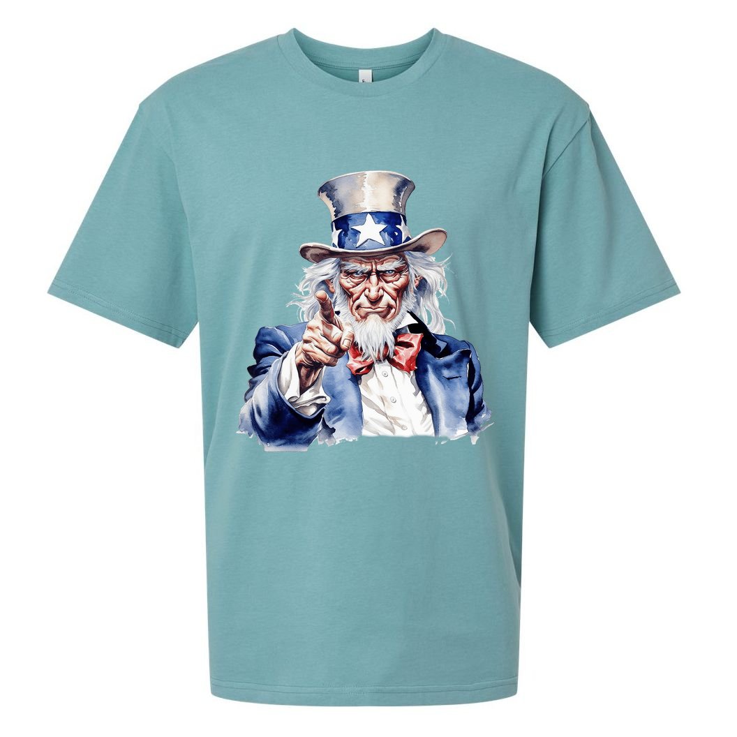 Uncle Sam I Want You | Uncle Sam Day Sueded Cloud Jersey T-Shirt