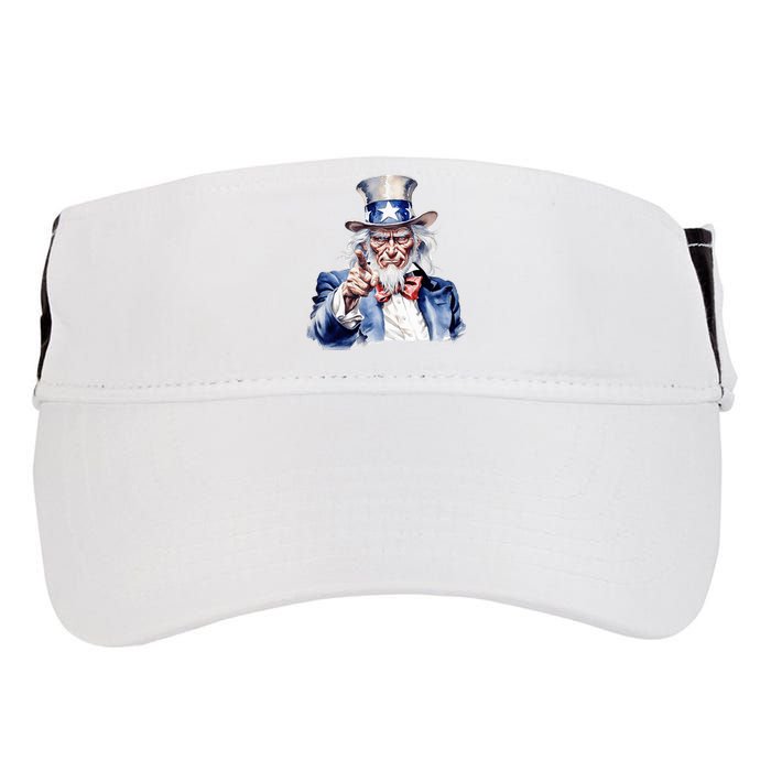 Uncle Sam I Want You | Uncle Sam Day Adult Drive Performance Visor