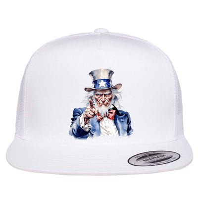 Uncle Sam I Want You | Uncle Sam Day Flat Bill Trucker Hat