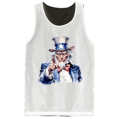 Uncle Sam I Want You | Uncle Sam Day Mesh Reversible Basketball Jersey Tank