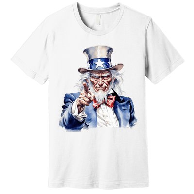 Uncle Sam I Want You | Uncle Sam Day Premium T-Shirt