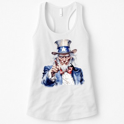 Uncle Sam I Want You | Uncle Sam Day Womens Tank Top