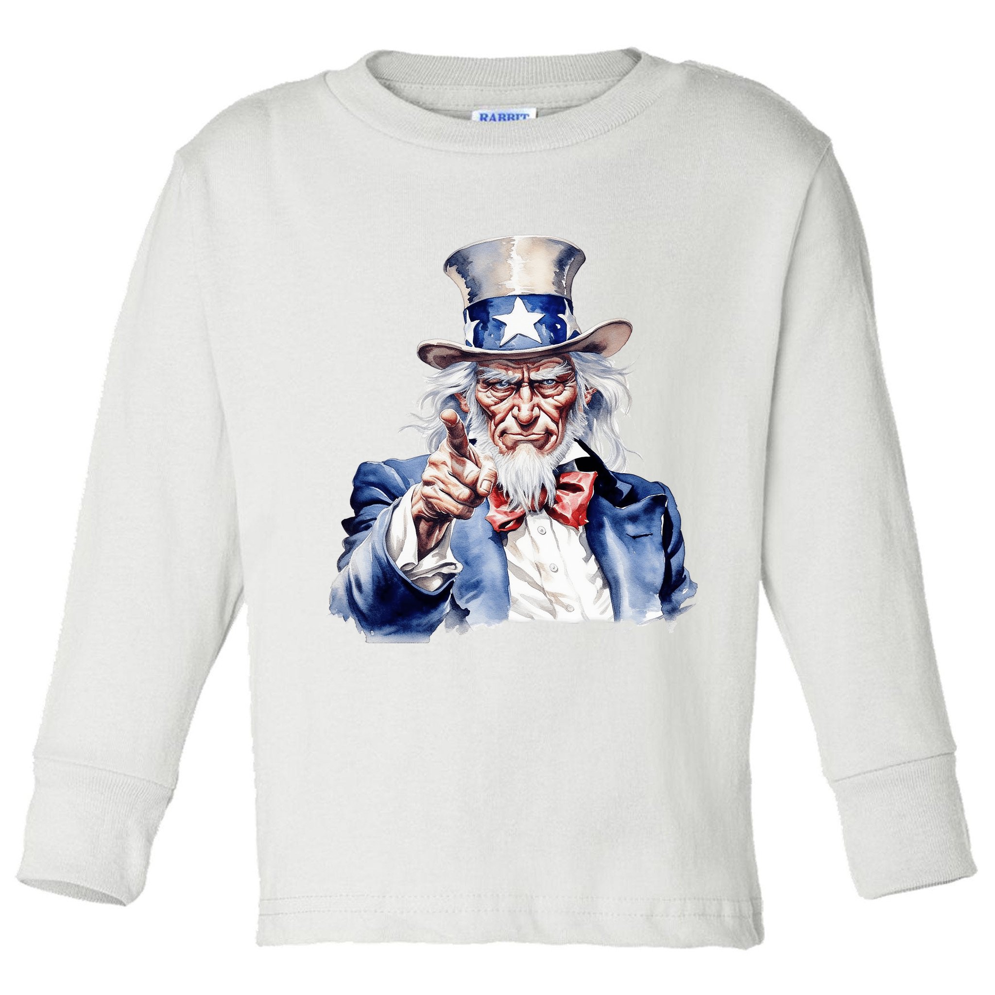 Uncle Sam I Want You | Uncle Sam Day Toddler Long Sleeve Shirt