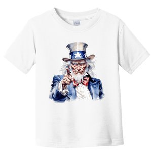 Uncle Sam I Want You | Uncle Sam Day Toddler T-Shirt