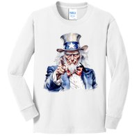 Uncle Sam I Want You | Uncle Sam Day Kids Long Sleeve Shirt