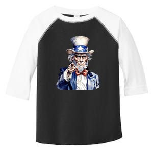 Uncle Sam I Want You | Uncle Sam Day Toddler Fine Jersey T-Shirt