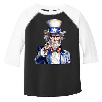 Uncle Sam I Want You | Uncle Sam Day Toddler Fine Jersey T-Shirt