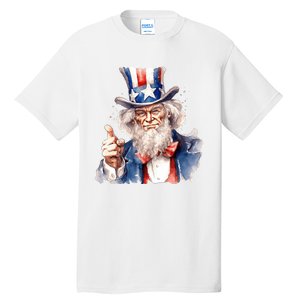 Uncle Sam I Want You | Uncle Sam Day Tall T-Shirt