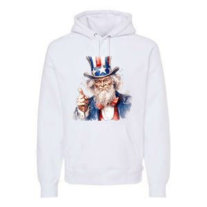 Uncle Sam I Want You | Uncle Sam Day Premium Hoodie