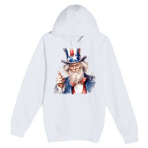 Uncle Sam I Want You | Uncle Sam Day Premium Pullover Hoodie