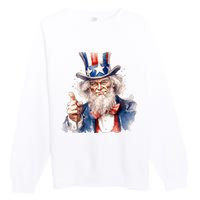 Uncle Sam I Want You | Uncle Sam Day Premium Crewneck Sweatshirt