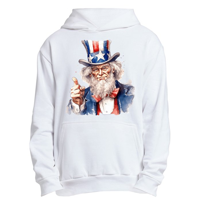 Uncle Sam I Want You | Uncle Sam Day Urban Pullover Hoodie