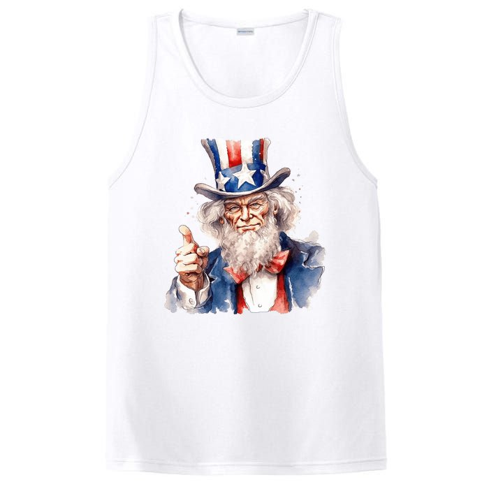 Uncle Sam I Want You | Uncle Sam Day PosiCharge Competitor Tank