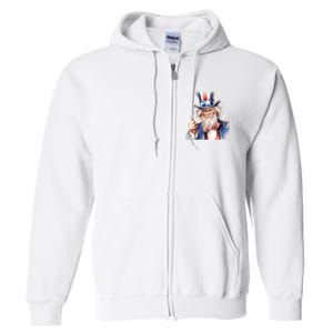 Uncle Sam I Want You | Uncle Sam Day Full Zip Hoodie