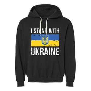 Ukrainians Support I Stand With Ukraine Flag Tees Funny Gift Garment-Dyed Fleece Hoodie