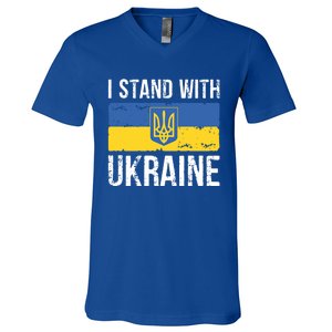 Ukrainians Support I Stand With Ukraine Flag Tees Funny Gift V-Neck T-Shirt