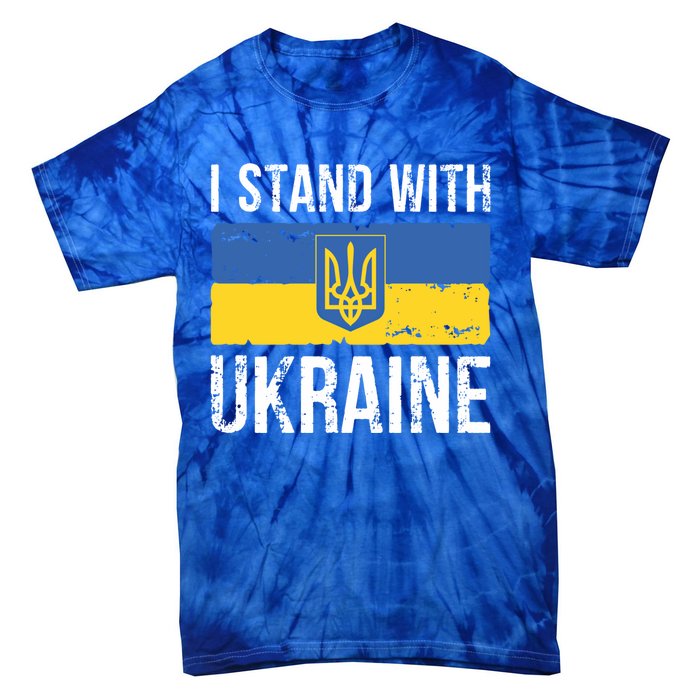 Ukrainians Support I Stand With Ukraine Flag Tees Funny Gift Tie-Dye T-Shirt