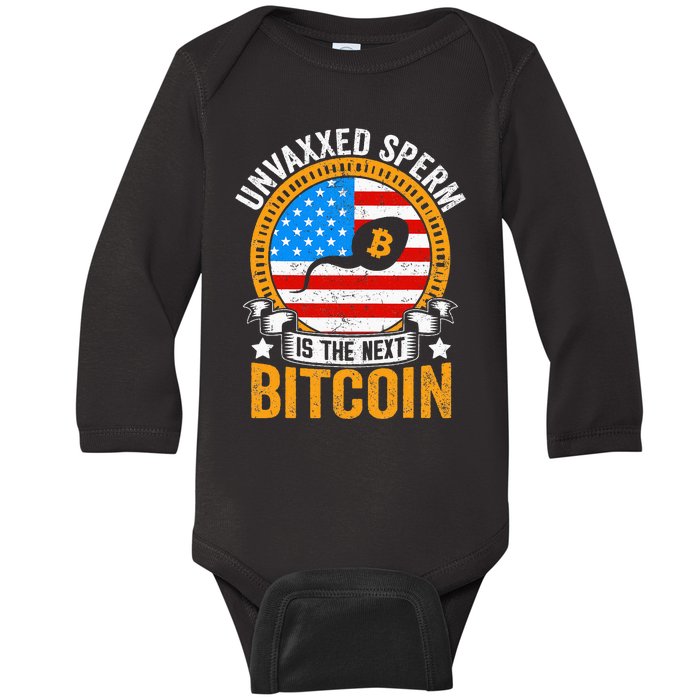 Unvaxxed Sperm Is The Next Bitcoin Baby Long Sleeve Bodysuit