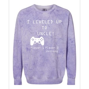 Uncle Sayings I Level Up To Uncle Uncle Gamer Sayings Cute Gift Colorblast Crewneck Sweatshirt