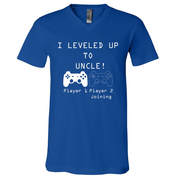 Uncle Sayings I Level Up To Uncle Uncle Gamer Sayings Cute Gift V-Neck T-Shirt