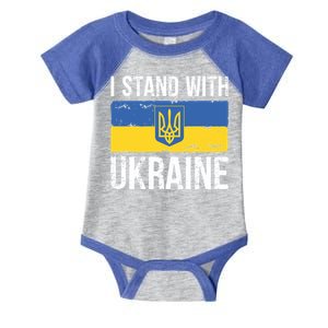 Ukrainians Support I Stand With Ukraine Flag Tees Meaningful Gift Infant Baby Jersey Bodysuit