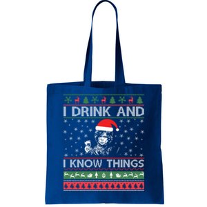 Ugly Sweater I And I Know Things Funny Gift Tote Bag