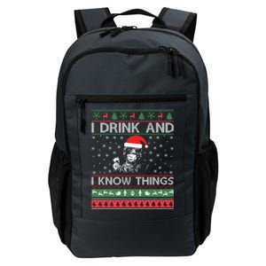 Ugly Sweater I And I Know Things Funny Gift Daily Commute Backpack