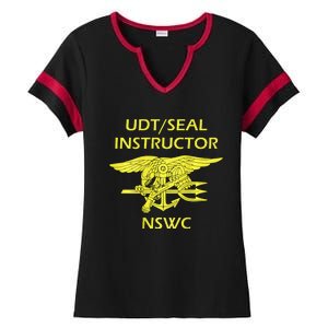 Udt Seal Instructor Uniform Nswc Us Bluejacket Naval Navyman Ladies Halftime Notch Neck Tee