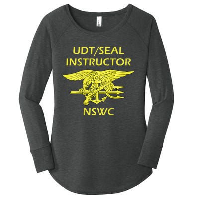 Udt Seal Instructor Uniform Nswc Us Bluejacket Naval Navyman Women's Perfect Tri Tunic Long Sleeve Shirt