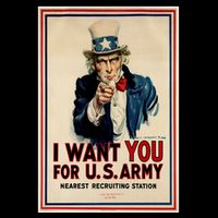 Uncle Sam I Want You World War 2 7-Panel Snapback Hat