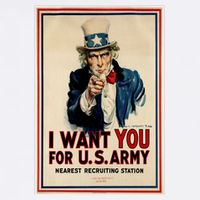 Uncle Sam I Want You World War 2 Cooling Performance Crew T-Shirt