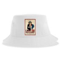 Uncle Sam I Want You World War 2 Sustainable Bucket Hat