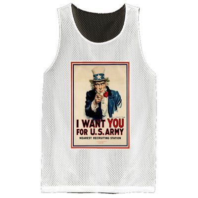 Uncle Sam I Want You World War 2 Mesh Reversible Basketball Jersey Tank