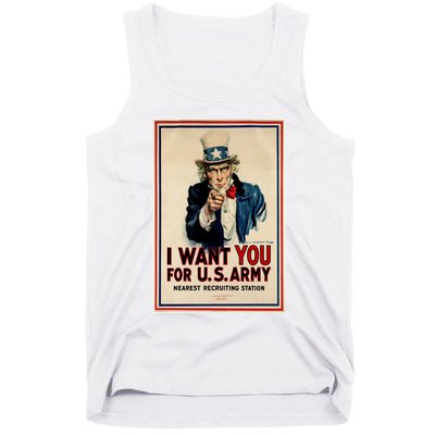 Uncle Sam I Want You World War 2 Tank Top