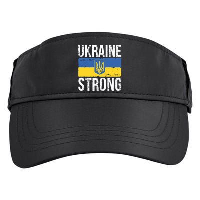 Ukraine Strong I Stand With Ukraine Flag Outfit Gift Adult Drive Performance Visor